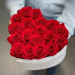 Букет з мильних квітів "Red Heart" White box