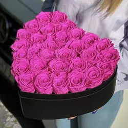 Букет з мильних квітів "Pink Heart" black box