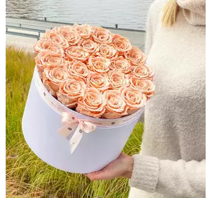 Букет з мильних троянд "Pink Dream 2" White box
